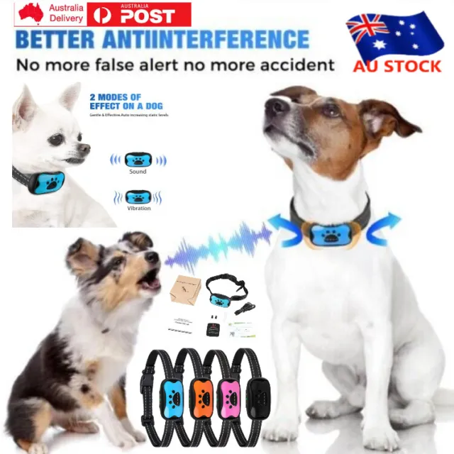 Anti Bark No-Shock Trainer Stop Barking Rechargeable Dog Collar Auto Waterproof 2