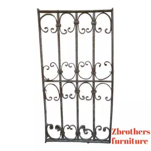 Antique Victorian Iron Gate Window Garden Fence Architectural Salvage Door #639