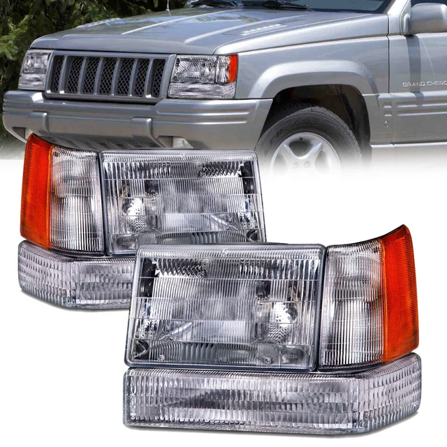 HEADLIGHTS HEADLAMPS 6 Piece Set Fits Jeep Grand Cherokee 9798 87.95