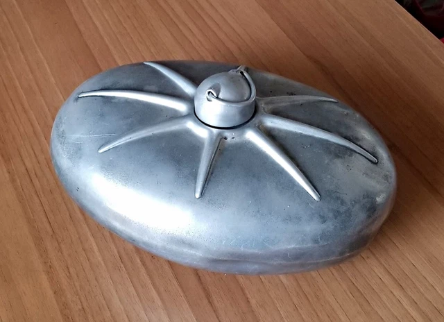 Scaldaletto Boule Ovale In Alluminio 99,4% Alp Lombardia Anni '50 Tappo Anello
