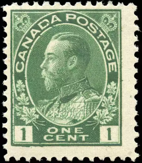Canada Mint H F 1c Scott #104 1911 Admiral King George V Issue Stamp