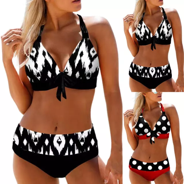 Lady Halter Padded Bikini Set Swimwear Push Up Swimsuit Summer Swimming Costume