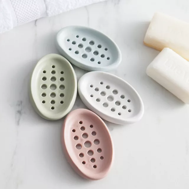 1pcs Silicone Non-slip Soap Holder Soap Box Bathroom Soap Dishes Drain Rack