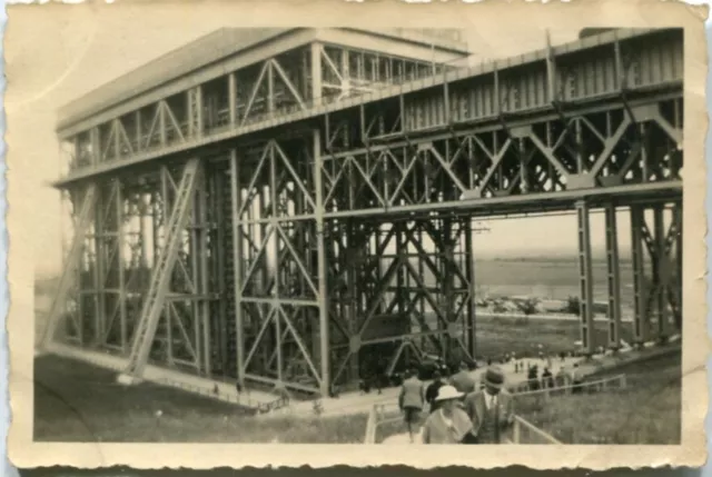 kleines Orig. Foto Schiffshebewerk NIEDERFINOW /BRITZ /EBERSWALDE, Leute 30er