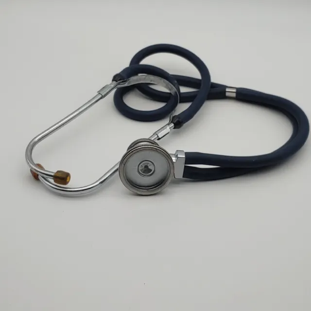 Vintage 30" blue stethoscope  Unbranded. Small Crack In Tubing, *Read