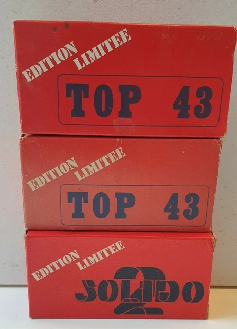 Lot de Boite vide Solido Top 43 Renault Fuego BMW M1 Porsche 934