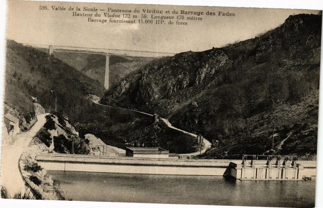 CPA SIOULE Valley - Panorama of the FADES Viaduct and Dam (222110)