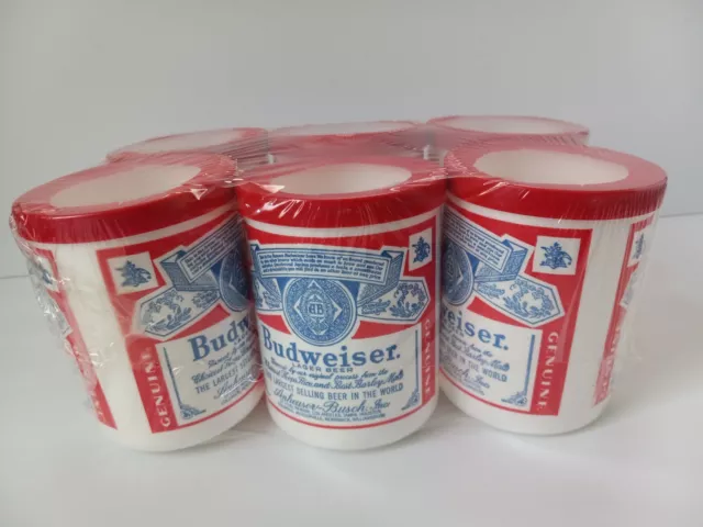Vintage 80's Budweiser Beer Can Koozie Styrofoam Southwest Foam Molding Inc Ads