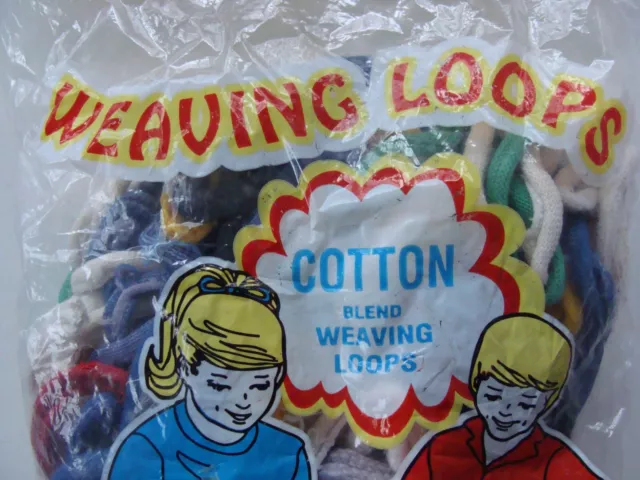 NIP WOOL NOVELTY CO Weaving Loops Cotton Hooking Crochet Loom 5oz Dk Variegated