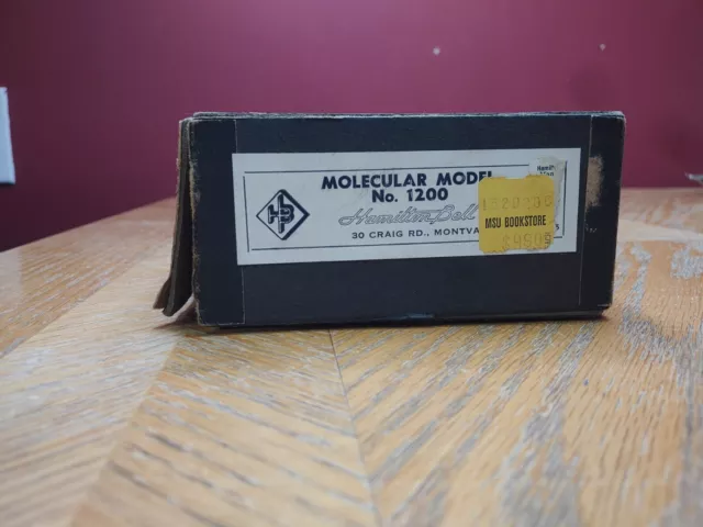 Vintage Student Molecular Model Kit - Hamilton Bell 1200 Organic Chemistry Compl