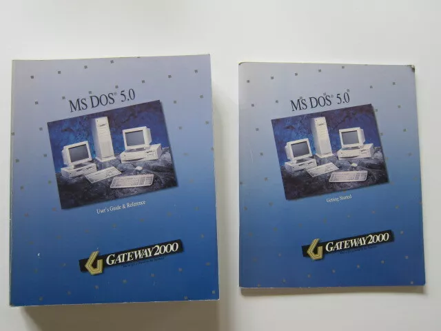 Gateway 2000  Ms Dos 5.0  2 Manuals - User's Guide & Reference & Getting Started
