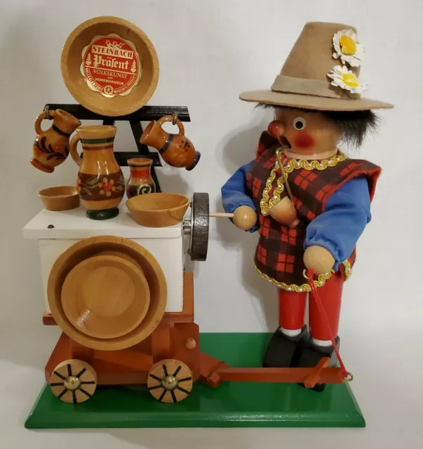 Steinbach Salesman Cook Dishes Cart Smoker Nut Cracker In Box Germany Vintage