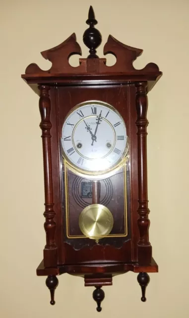 Vintage Kassel Regulator Clock Fancy Working-Chiming- Wind up, With Key