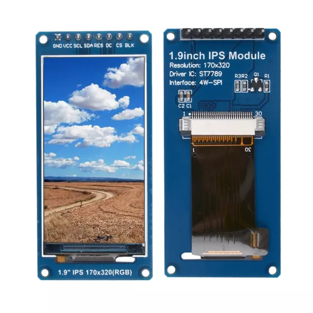 1.9inch IPS Full Angle TFT LCD Color Display Screen Module SPI ST7789 170x320