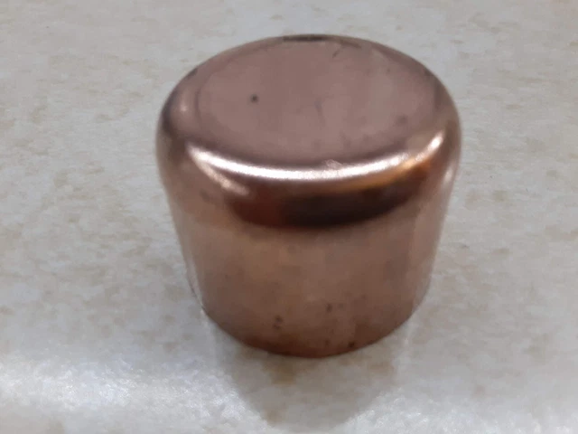 Mueller 1" Sweat Copper Cap - 1" x 3/4" deep, (Low Pressure)