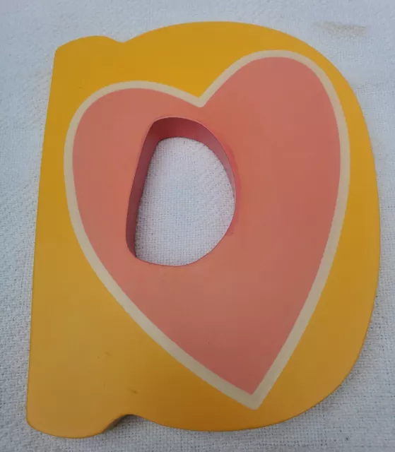 Vtg Tatutina Wooden Letter “D” Decorative Alphabet Decor Kids FUN Wall Hanging