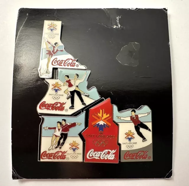 2002 Salt Lake Olympics Coca Cola Idaho Puzzle Pin Set