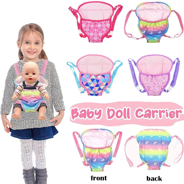Baby Doll Carrier Storage Bag Backpack Doll Sling Carrier Portable Accessories