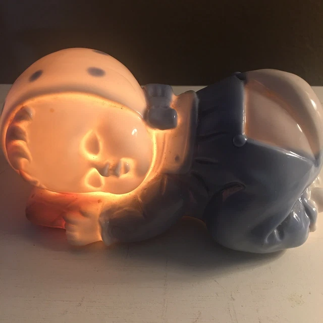 Vintage LEGO Sleeping Baby Nursery Night Light Lamp