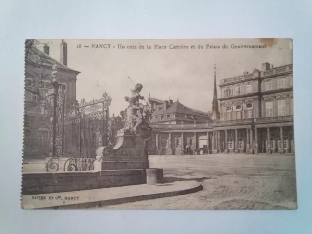CPA. Nancy. 1918 A Corner of Place Carrière and the Government Palace