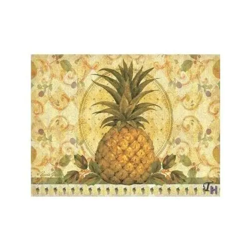 Pimpernel Golden Pineapple Cork-Backed Placemats, Set of 4, 15.7 X 11.7"