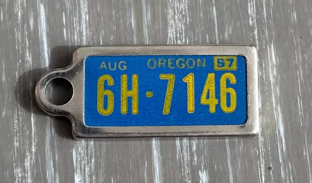 1957 Oregon DAV Tag - OR Mini License Plate Key Chain Tag Disabled Veterans