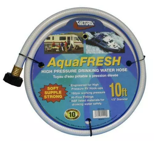 Valterra AquaFresh High Pressure Drinking Water Hose, Water Hose Hookup for RV -