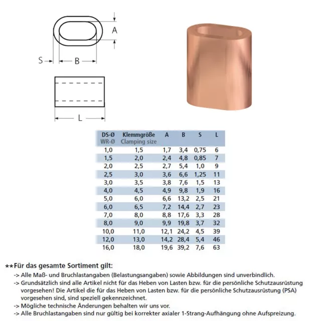100x 1-3mm Cuivre Presse Pince Kupferklemmen Embouts Câble Serre-Câble