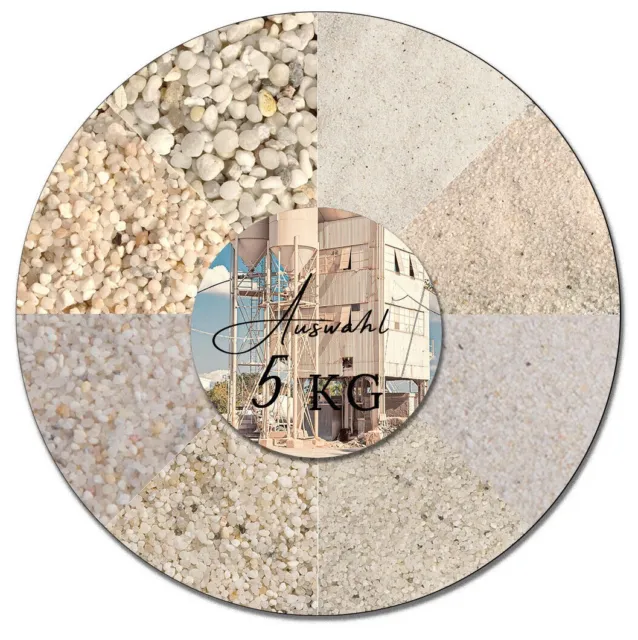 5 kg weißer Quarzsand Industriesand für Kunstharz Einstreuung Füllsand Sand