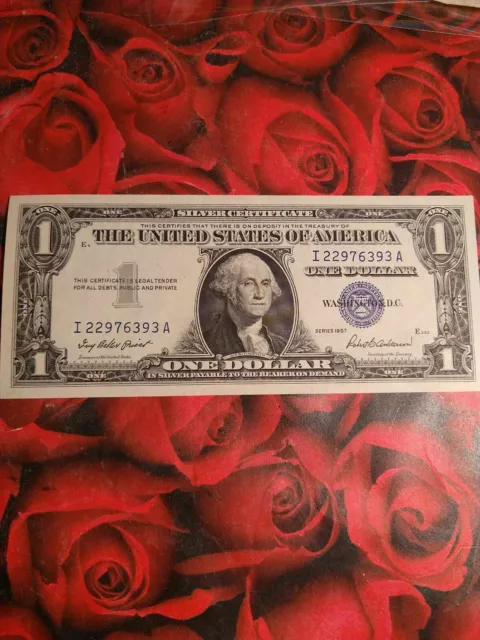 🇺🇸(I22976393A) Series 1957 $1 Silver Certificate Crisp UNC COND🇺🇸