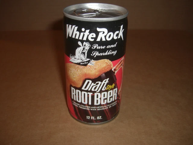 White Rock Root Beer Soda 12 OZ. Can 1977 Original