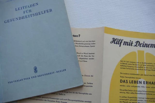 Broschüre: Leitfaden für Gesundheitshelfer 1959 + Ärtztlicher Ratgeber Nr. 4