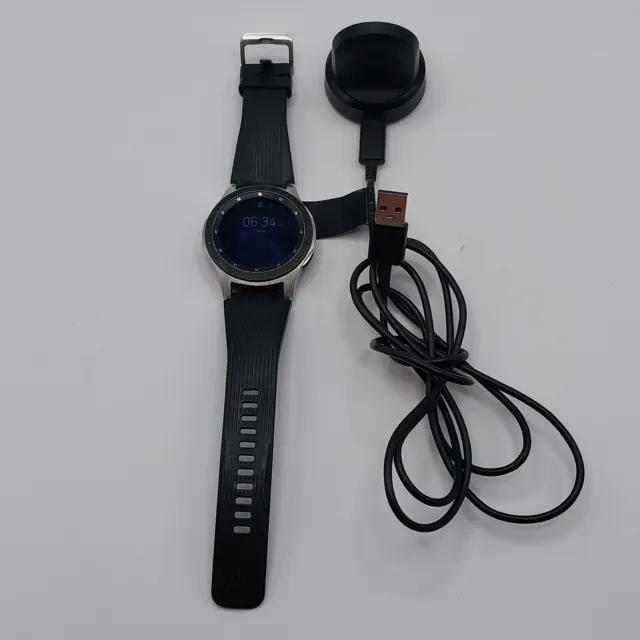 Samsung Galaxy Watch Sm-r800 46mm Silver Smartwatch Bluetooth WiFi AS IS