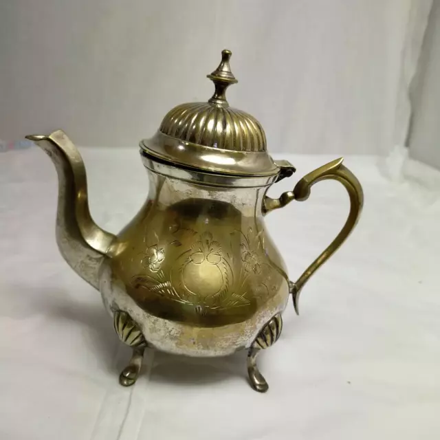 Moroccan teapot for mint tea, about 600cc, antique retro [used]