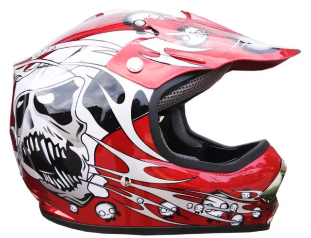 Kids Youth Motocross Helmet Peewee Dirt Bike Helmet Quad  Red Blue Black Green 3