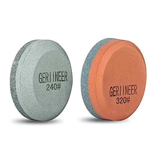 GERIINEER 2 Pcs 2 en 1 Pierre à Aiguiser Hache, Pierre à Aiguiser Double Face po