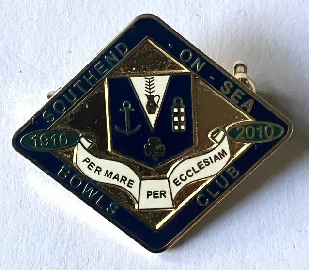 Southend On Sea Bowls Club 1910 - 2010 Centenary Enamel Pin Badge