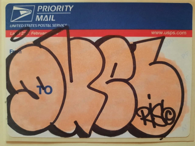 Dessin Original Mini Map Sery 23x29cm - Graffiti Legends SEEN, COPE2, CRASH, QUIK, IZ, BLADE, DAZE, TAKI