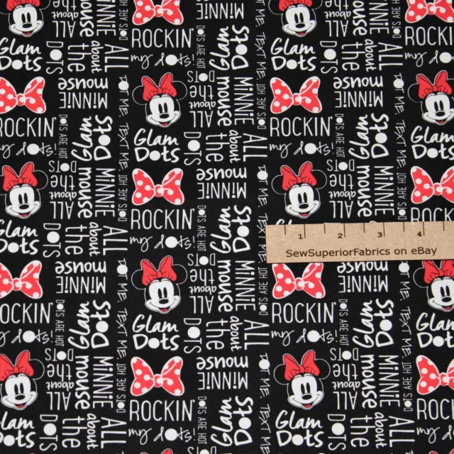 Disney Minnie Mouse All About Dreaming of Dots Fabric 1/2 Yard #85271008-2