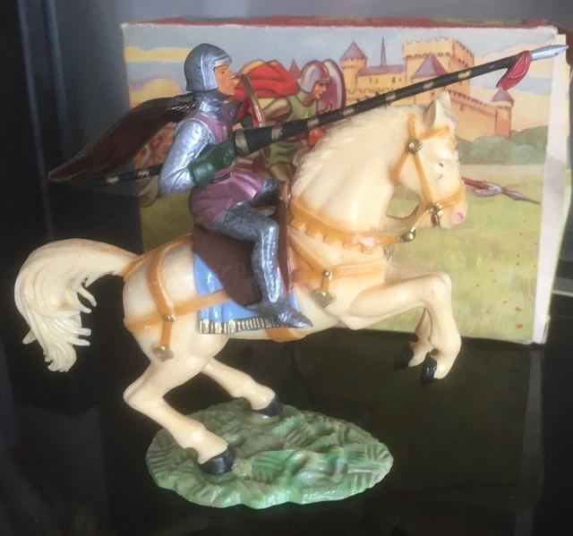 Figurine Starlux Chevalier – Moyen Âge, Soldat Cavalerie, Plastique Peint, France