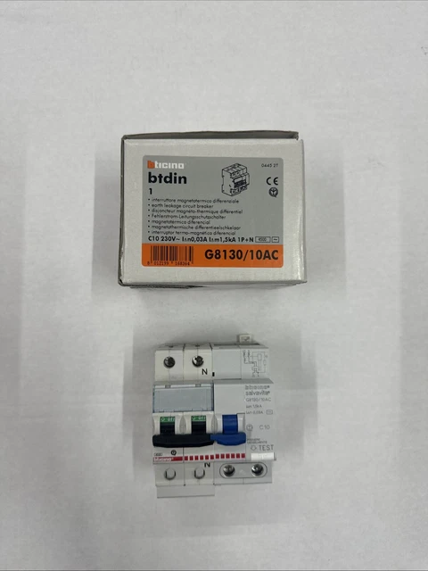 Interrupteur Différentiel BTicino F74N63 4P 63A Type AC DIN - Neuf Fabriqué En Italie