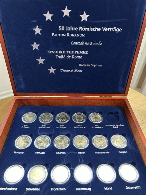 2 Euro Munze Romische Vertrage 50 Jahre 2007 Wert 17 X 2 Euro Münzen 50 Jahre Römische Verträge 2007 Komplettsatz in