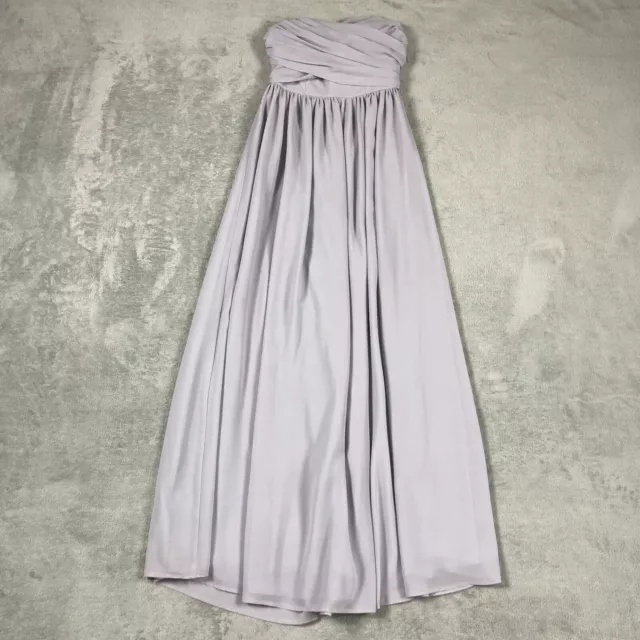 Lulus All Afloat Maxi Dress Extra Small Purple Strapless Chiffon Bridesmaid Gown