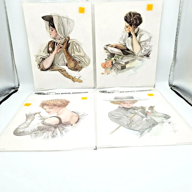 Artículos artesanales antiguos/DE COLECCIÓN Hazel's arte decoupage estampados firmados por Hazel Pearson década de 1970
