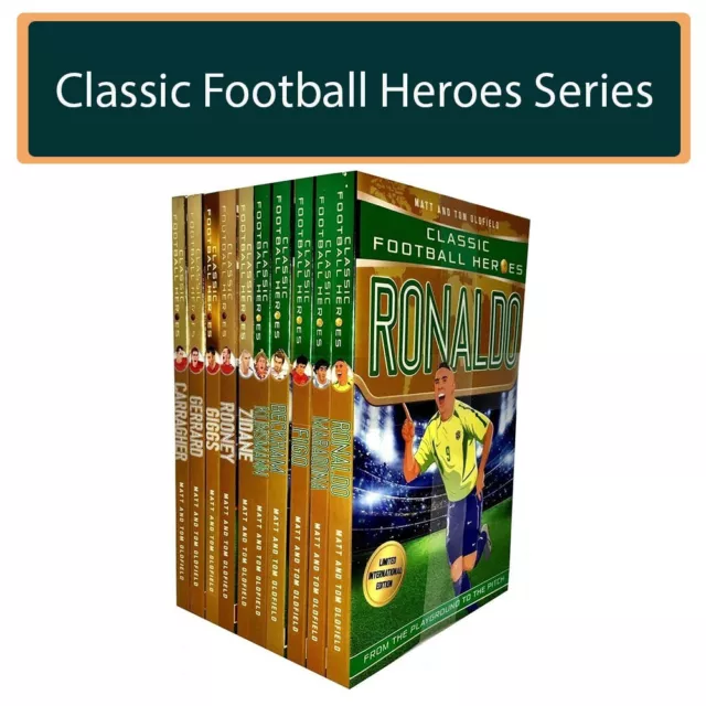 Classic Football Heroes Legend Series 10 Books Set By Matt, Tom Oldfield Ronaldo
