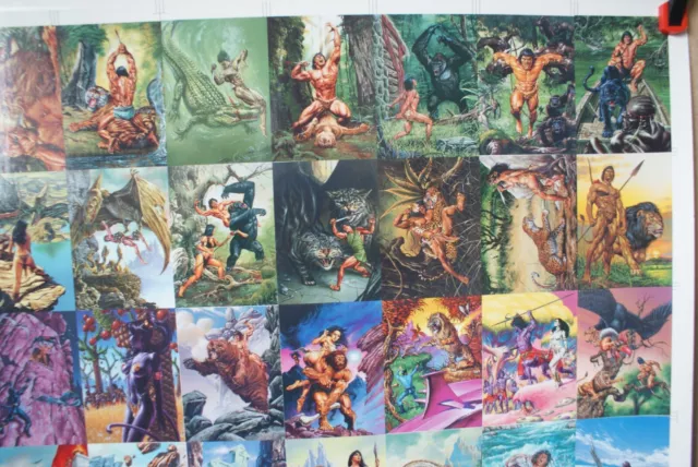 Joe Jusko - Edgar Rice Burroughs Trading Card Base Set (1994) - Uncut Sheet