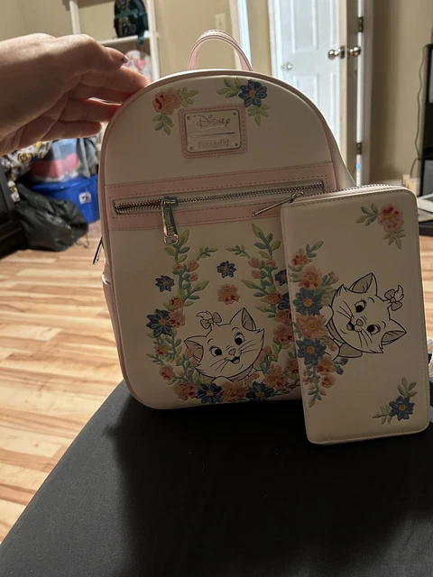 Loungefly Disney Aristocats Marie Floral Mini Backpack & Wallet