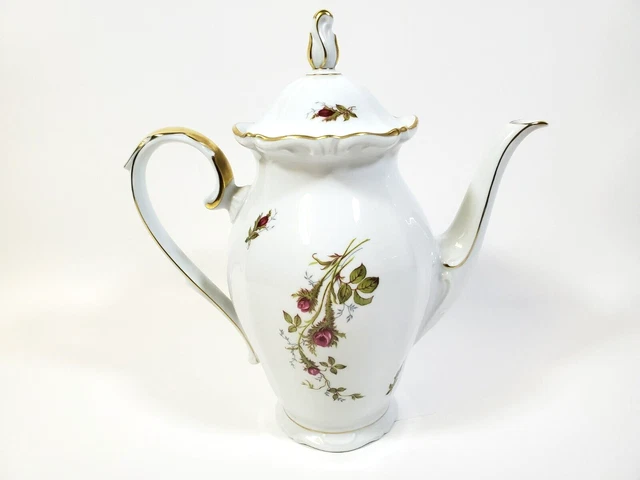 Eschenbach Large Coffee/Tea Pot Briar Rose Fine China Bavaria Germany, 8 cup Eschenbach Large Coffee/Tea Pot Briar Rose Fine China Bavaria Germany, 8 cup