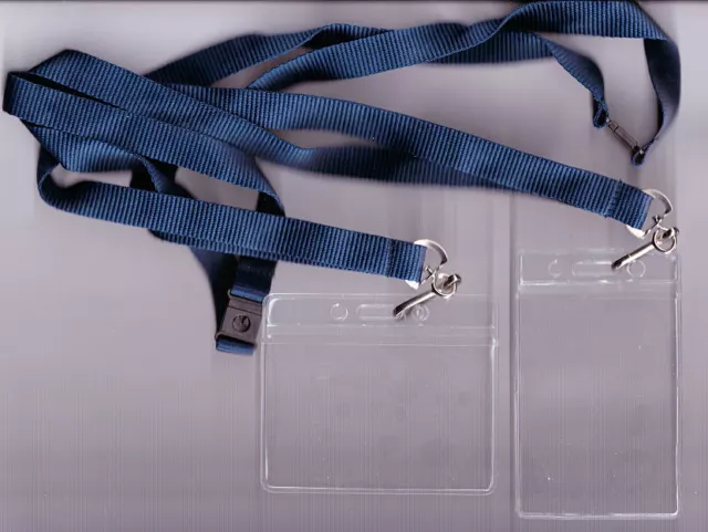 10x Transparente Flexible insignia de identificación Tarjeta Soportes y 15mm
