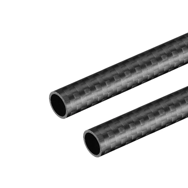 2pcs Carbon Fiber Round Tube 10x8x330mm 3K Roll Wrapped Matt for RC Airplane
